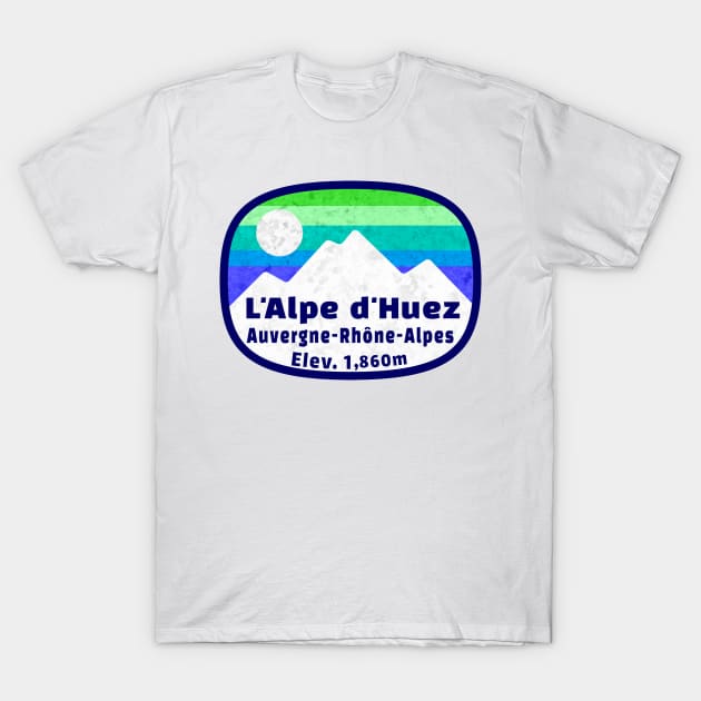 Ski Alpe d'Huez France Skiing Winter Sports Snowboarding Auvergne-Rhône-Alpes T-Shirt by TravelTime